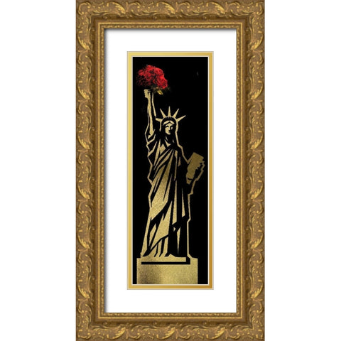 NYC Glam 6 Gold Ornate Wood Framed Art Print with Double Matting by Hogan, Melody
