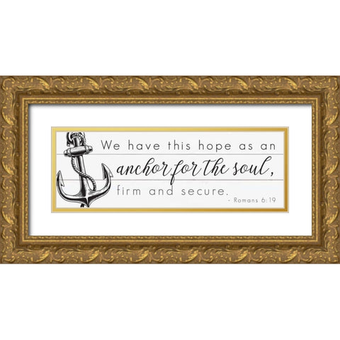 Seafaring Scriptures 1 Gold Ornate Wood Framed Art Print with Double Matting by Hogan, Melody