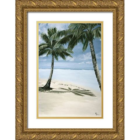 Solitude Paradise 1 Gold Ornate Wood Framed Art Print with Double Matting by Hogan, Melody