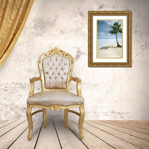 Solitude Paradise 2 Gold Ornate Wood Framed Art Print with Double Matting by Hogan, Melody