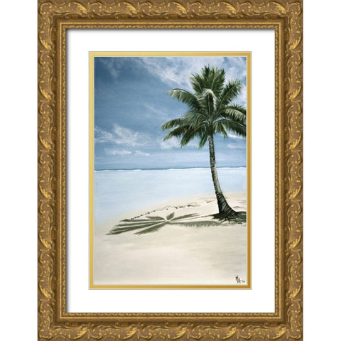 Solitude Paradise 2 Gold Ornate Wood Framed Art Print with Double Matting by Hogan, Melody