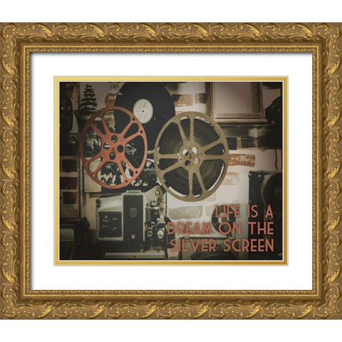 Silver Screen Cinema Pair 1 Gold Ornate Wood Framed Art Print with Double Matting by Hogan, Melody