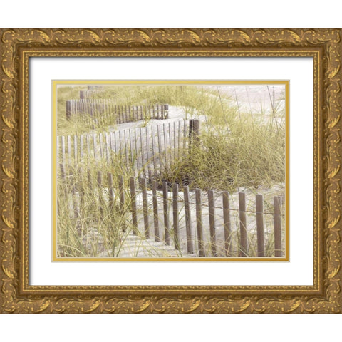 Coastal Photograpy Textured Gold Ornate Wood Framed Art Print with Double Matting by Hogan, Melody