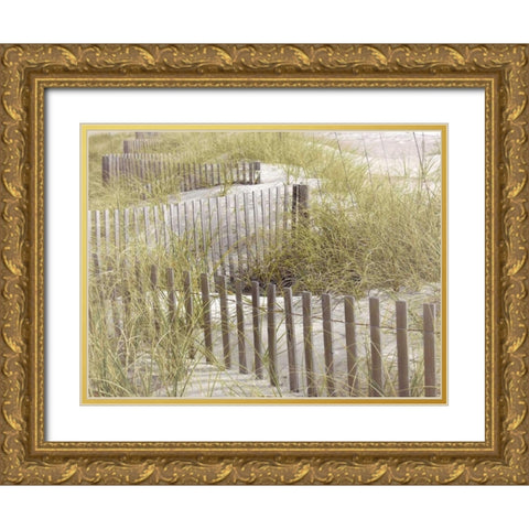 Coastal Photograpy Untextured Gold Ornate Wood Framed Art Print with Double Matting by Hogan, Melody