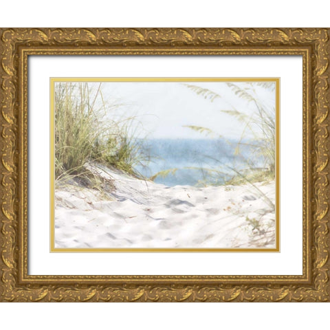 Coastal Photograpy Textured Gold Ornate Wood Framed Art Print with Double Matting by Hogan, Melody