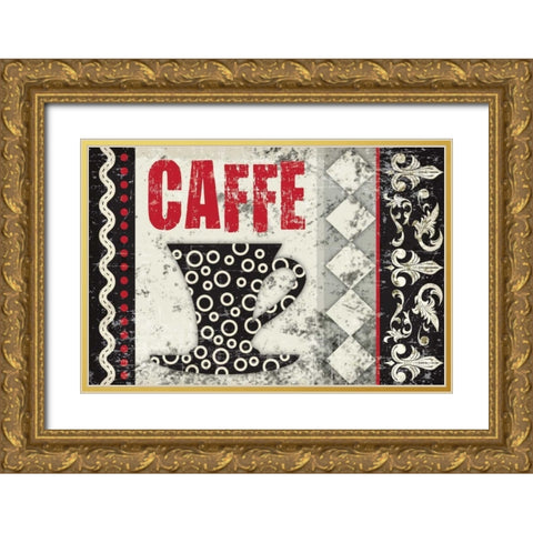 Caffe Fabuloso 3 Gold Ornate Wood Framed Art Print with Double Matting by Hogan, Melody