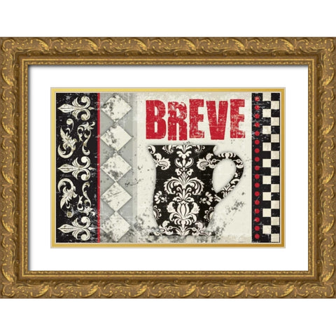Breve Delicioso 3 Gold Ornate Wood Framed Art Print with Double Matting by Hogan, Melody