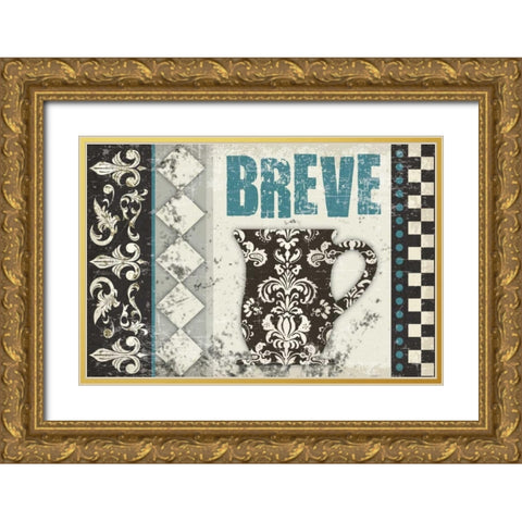 Breve Delicioso Gold Ornate Wood Framed Art Print with Double Matting by Hogan, Melody