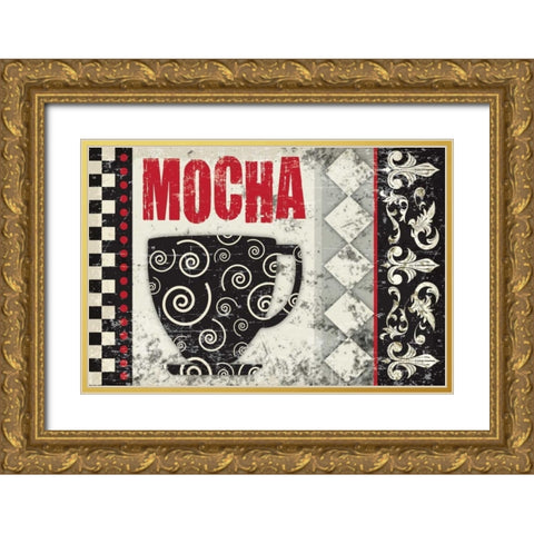 Mocha Chocolat 3 Gold Ornate Wood Framed Art Print with Double Matting by Hogan, Melody