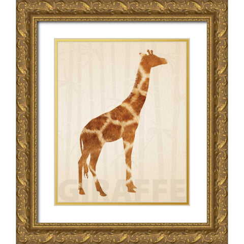 Safari Skins 1 Gold Ornate Wood Framed Art Print with Double Matting by Hogan, Melody