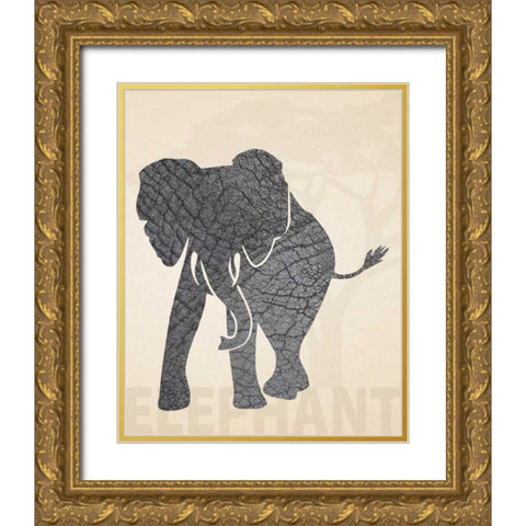 Safari Skins 2 Gold Ornate Wood Framed Art Print with Double Matting by Hogan, Melody