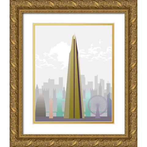 Deco World Landmarks 6 Gold Ornate Wood Framed Art Print with Double Matting by Hogan, Melody