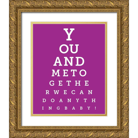 Colorful Eye Chart 4 Gold Ornate Wood Framed Art Print with Double Matting by Hogan, Melody