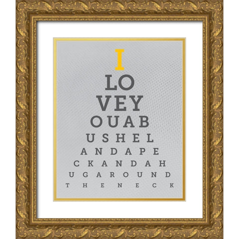 Colorful Eye Chart 5 Gold Ornate Wood Framed Art Print with Double Matting by Hogan, Melody