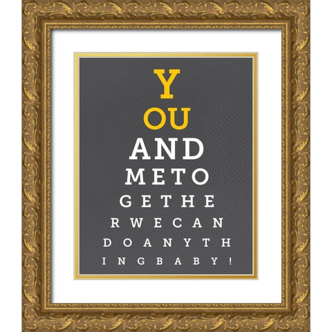 Colorful Eye Chart 6 Gold Ornate Wood Framed Art Print with Double Matting by Hogan, Melody