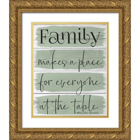 Life Wood Panels  Color 1 Gold Ornate Wood Framed Art Print with Double Matting by Hogan, Melody