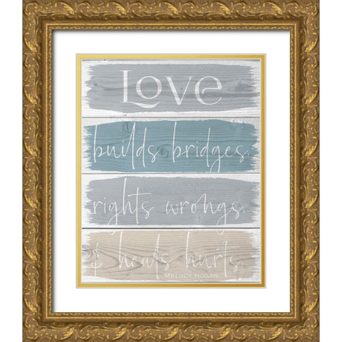Spring Bridges 1 Gold Ornate Wood Framed Art Print with Double Matting by Hogan, Melody