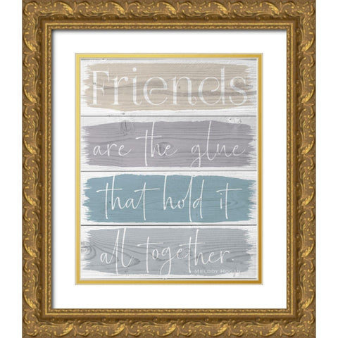 Spring Friends 1 Gold Ornate Wood Framed Art Print with Double Matting by Hogan, Melody
