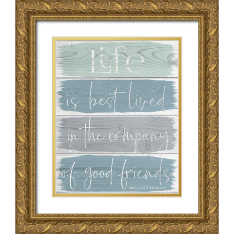 Life Spring Wood 1 Gold Ornate Wood Framed Art Print with Double Matting by Hogan, Melody