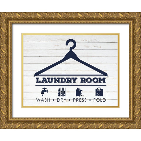 Laundry Expectations 1 Gold Ornate Wood Framed Art Print with Double Matting by Hogan, Melody