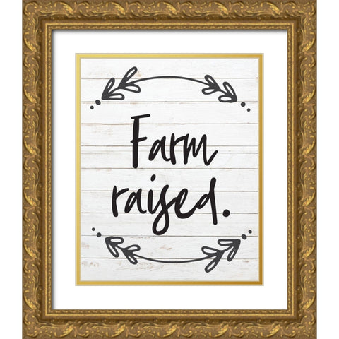 Farm Raised 5 Gold Ornate Wood Framed Art Print with Double Matting by Hogan, Melody