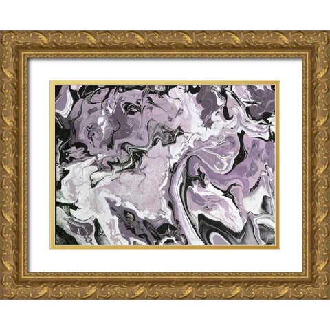 Abide Plum Gold Ornate Wood Framed Art Print with Double Matting by Hogan, Melody