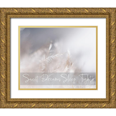 Baby Floral 7 Gold Ornate Wood Framed Art Print with Double Matting by Hogan, Melody