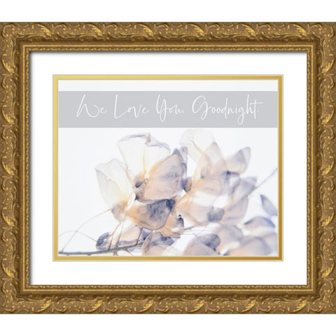 Baby Floral 8 Gold Ornate Wood Framed Art Print with Double Matting by Hogan, Melody