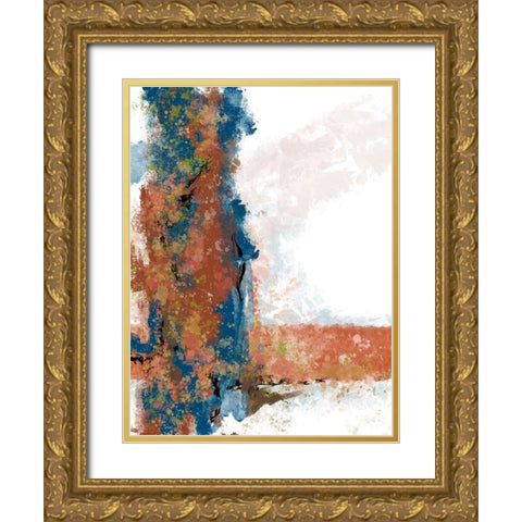 Sedona Swoosh 1 Gold Ornate Wood Framed Art Print with Double Matting by Hogan, Melody