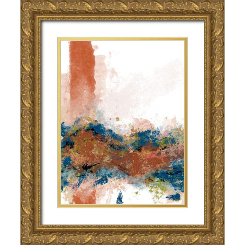 Sedona Swoosh 2 Gold Ornate Wood Framed Art Print with Double Matting by Hogan, Melody