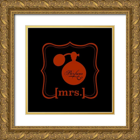 Mrs Perfume Gold Ornate Wood Framed Art Print with Double Matting by Hogan, Melody