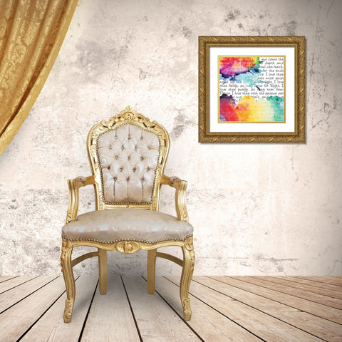 Watercolor Love 6 Gold Ornate Wood Framed Art Print with Double Matting by Hogan, Melody