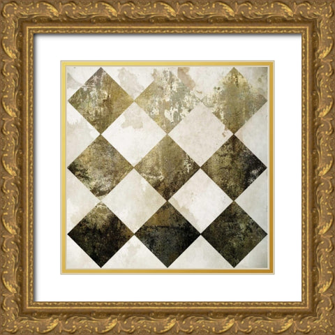 Gold Sparkle Gold Ornate Wood Framed Art Print with Double Matting by Hogan, Melody