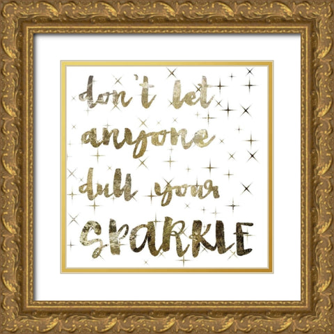 Sparkle Glam 6 Gold Ornate Wood Framed Art Print with Double Matting by Hogan, Melody