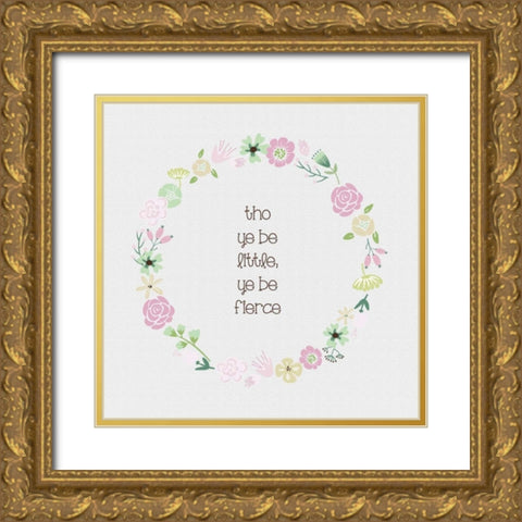 Baby Blush 2 Texture Gold Ornate Wood Framed Art Print with Double Matting by Hogan, Melody