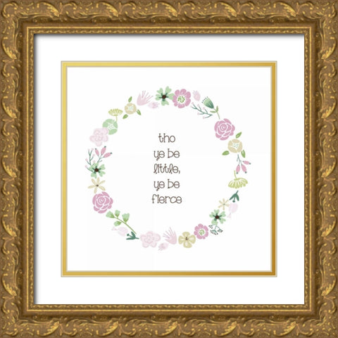 Baby Blush 1 Gold Ornate Wood Framed Art Print with Double Matting by Hogan, Melody