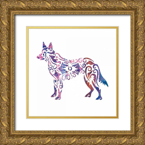 Tribal Timber 5 Gold Ornate Wood Framed Art Print with Double Matting by Hogan, Melody