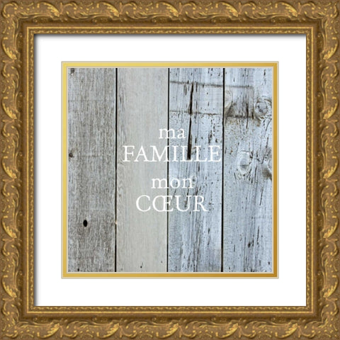 Ma Famille Gold Ornate Wood Framed Art Print with Double Matting by Hogan, Melody