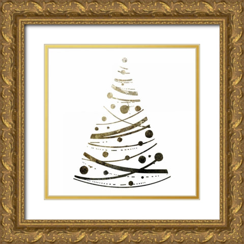 Glimmer Trees 3 Gold Ornate Wood Framed Art Print with Double Matting by Hogan, Melody