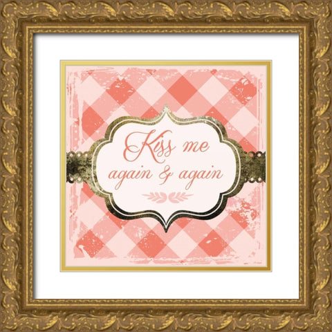 Kiss Me Again Gold Ornate Wood Framed Art Print with Double Matting by Hogan, Melody