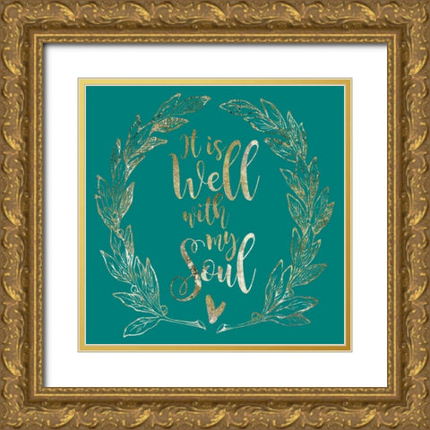 Soulfully Well 1 Gold Ornate Wood Framed Art Print with Double Matting by Hogan, Melody