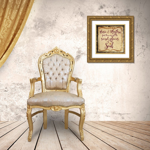 Music and Rhythm Gold Ornate Wood Framed Art Print with Double Matting by Hogan, Melody