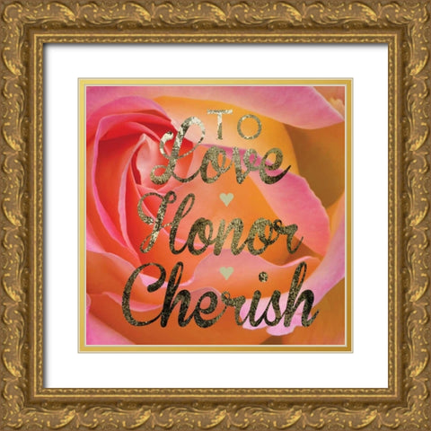 Cherished Love Gold Ornate Wood Framed Art Print with Double Matting by Hogan, Melody