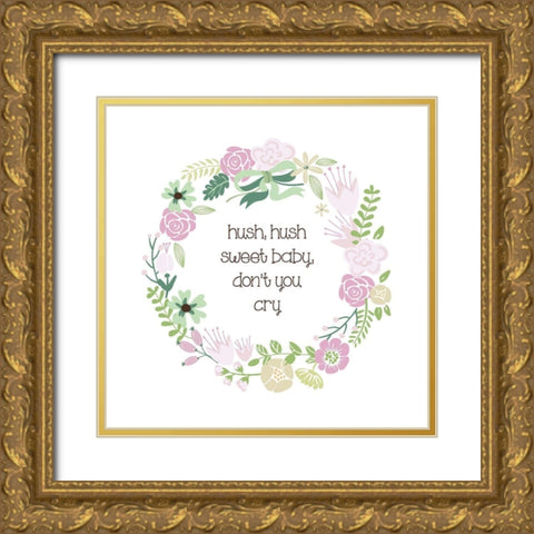 Baby Blush 2 Gold Ornate Wood Framed Art Print with Double Matting by Hogan, Melody