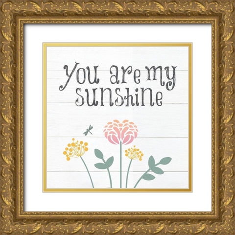 Botanical Inspiration Pastels 1 Gold Ornate Wood Framed Art Print with Double Matting by Hogan, Melody