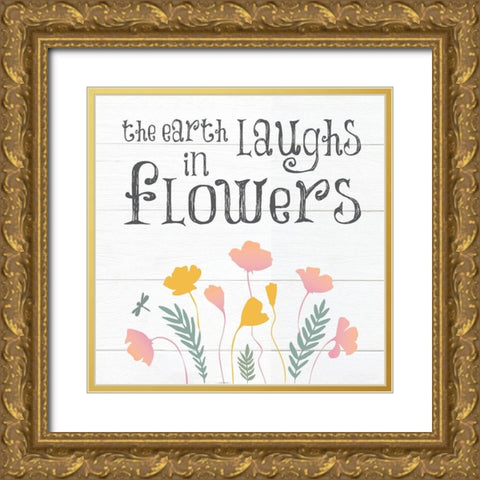 Botanical Inspiration Pastels 5 Gold Ornate Wood Framed Art Print with Double Matting by Hogan, Melody
