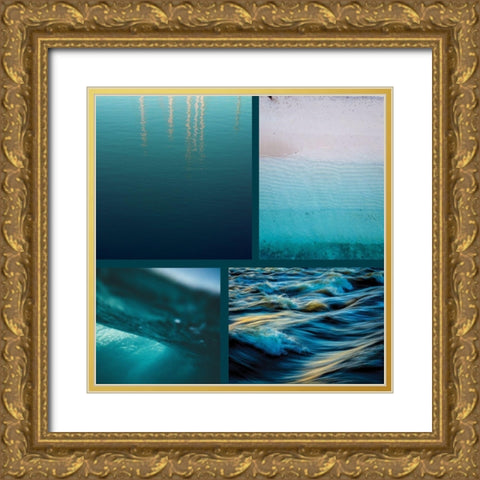 By the Sea 5 Gold Ornate Wood Framed Art Print with Double Matting by Hogan, Melody