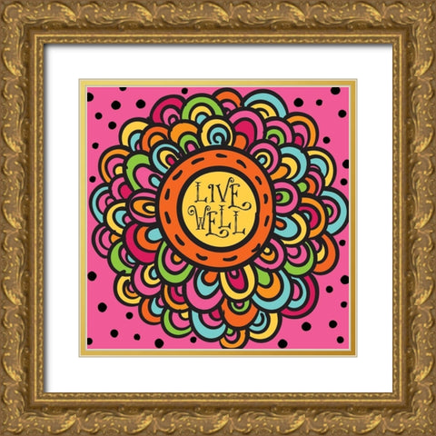 Whimsical Live Gold Ornate Wood Framed Art Print with Double Matting by Hogan, Melody