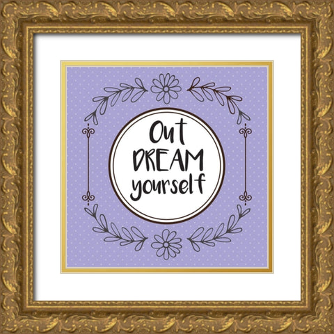 Whimsical Dream Gold Ornate Wood Framed Art Print with Double Matting by Hogan, Melody