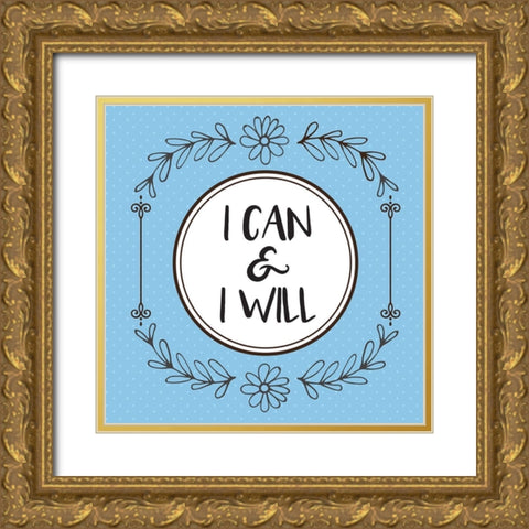 Whimsical Can Gold Ornate Wood Framed Art Print with Double Matting by Hogan, Melody